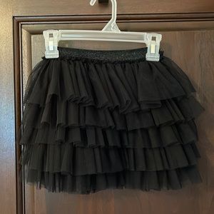 Black Zara ruffled tutu size 7